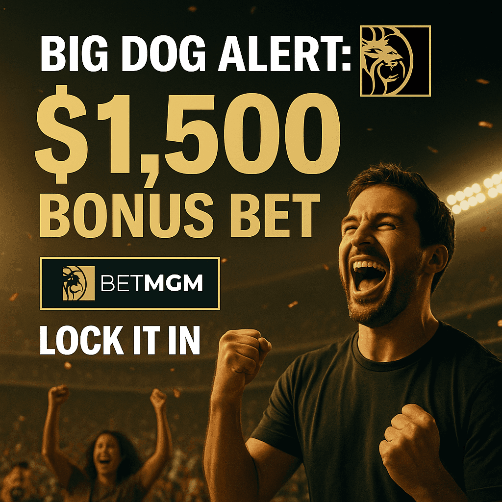 BetMGM sportsbook and casino, legal in multiple states. Sign up bonus.